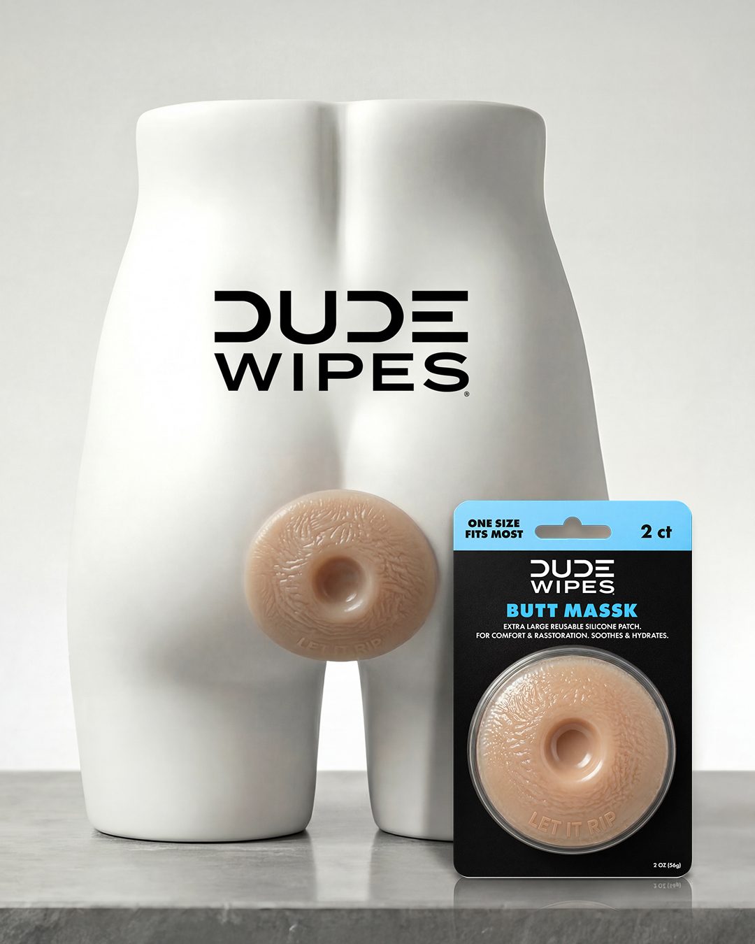 DUDE Wipes BUTT MASSK™ — the world's first butt face mask